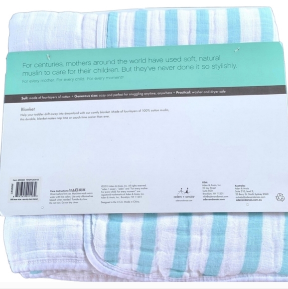 Aden+Anais Four-Layer Muslin Blanket 44x44 - Picture 2 of 8